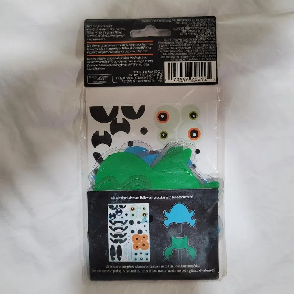 Wilton Fun Pix Ghoulish Monster Cupcake Costume Toppers